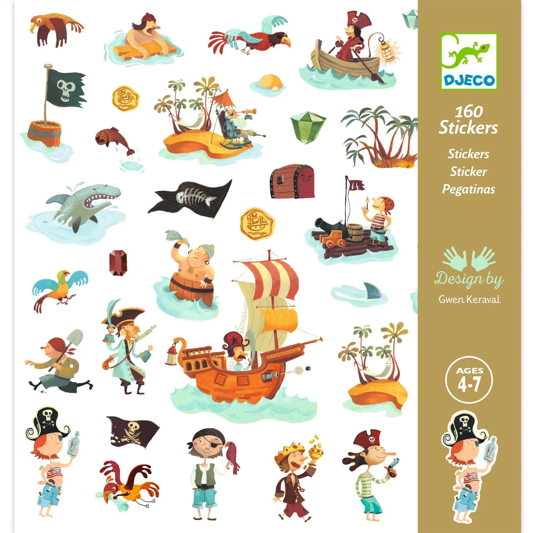 Pegatinas Piratas - 160uds