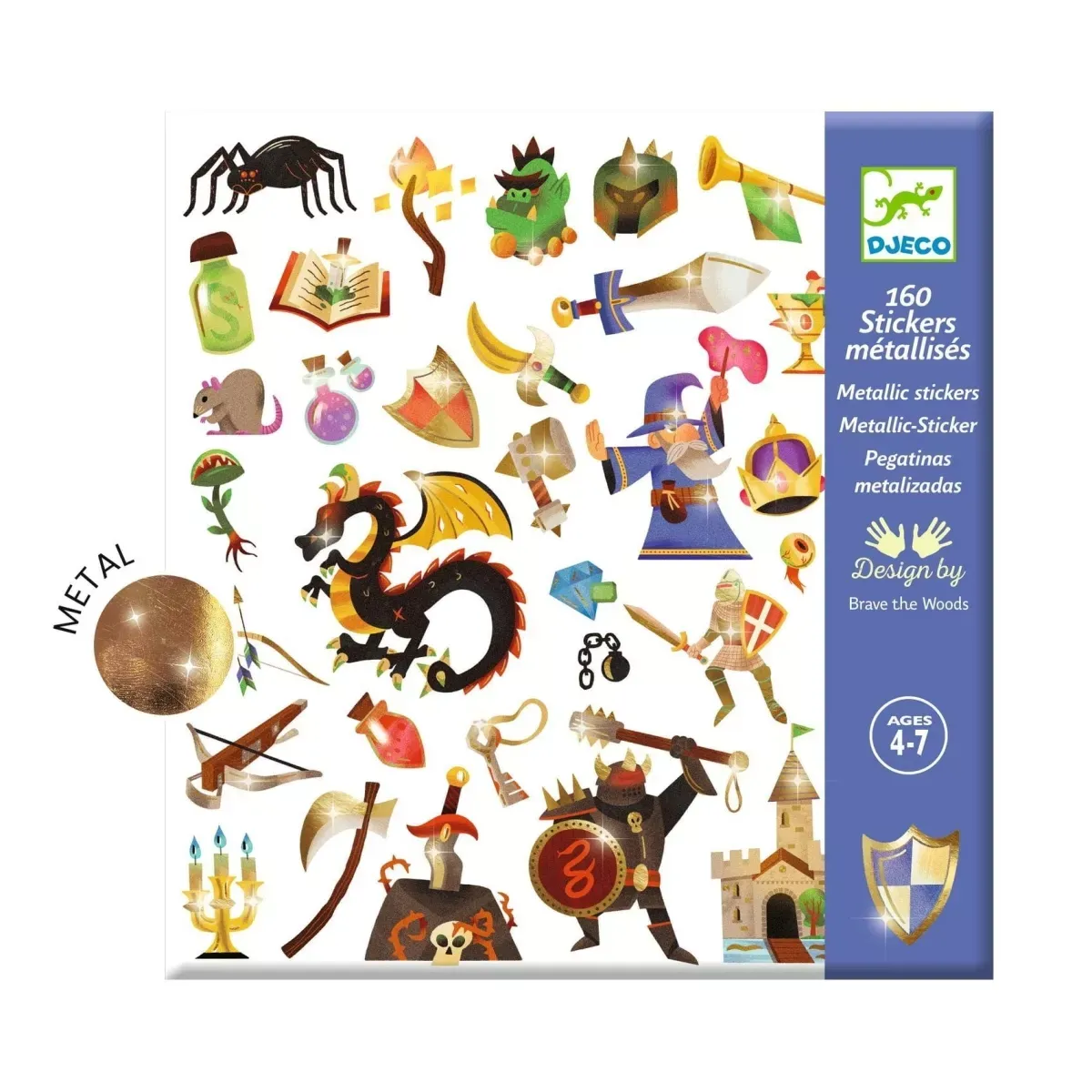 Pegatinas Fantasía medieval - 160uds