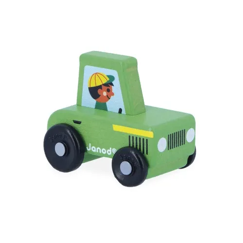 Coche de madera Tractor Verde - Cross Roads