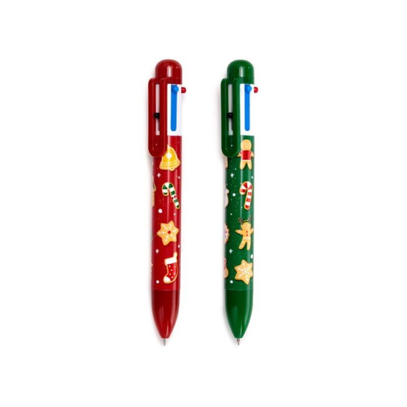 Bolígrafo multicolor con 6 colores de Navidad