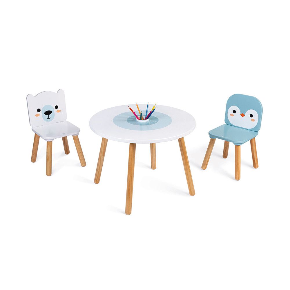 Conjunto de mesa y 2 sillas · Hielo Marino