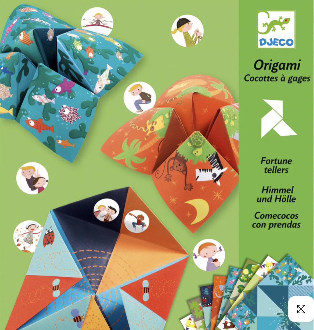 Papiroflexia Origami salero · Comecocos