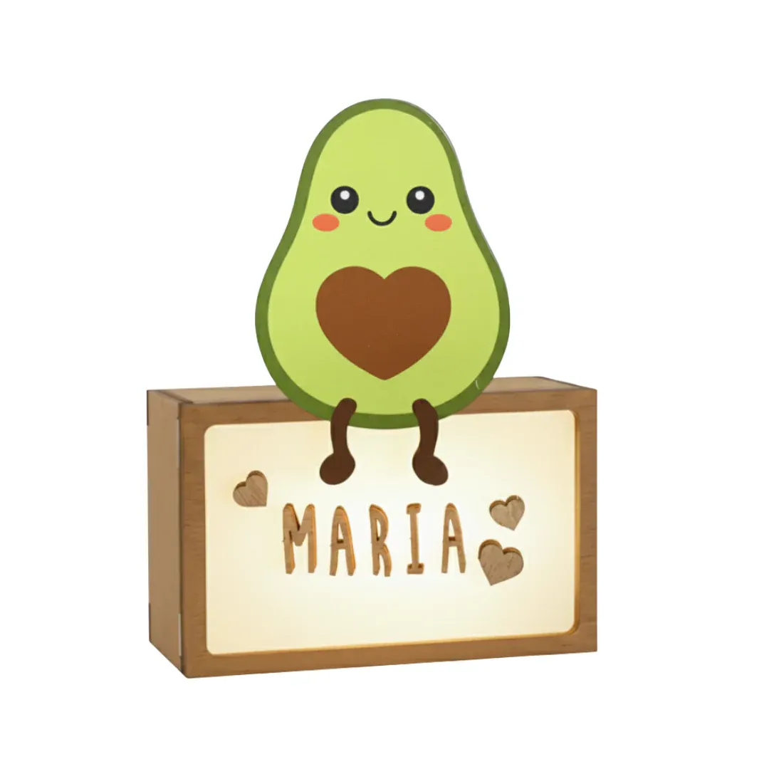 Lámpara pequeña Aguacate con kit de letras