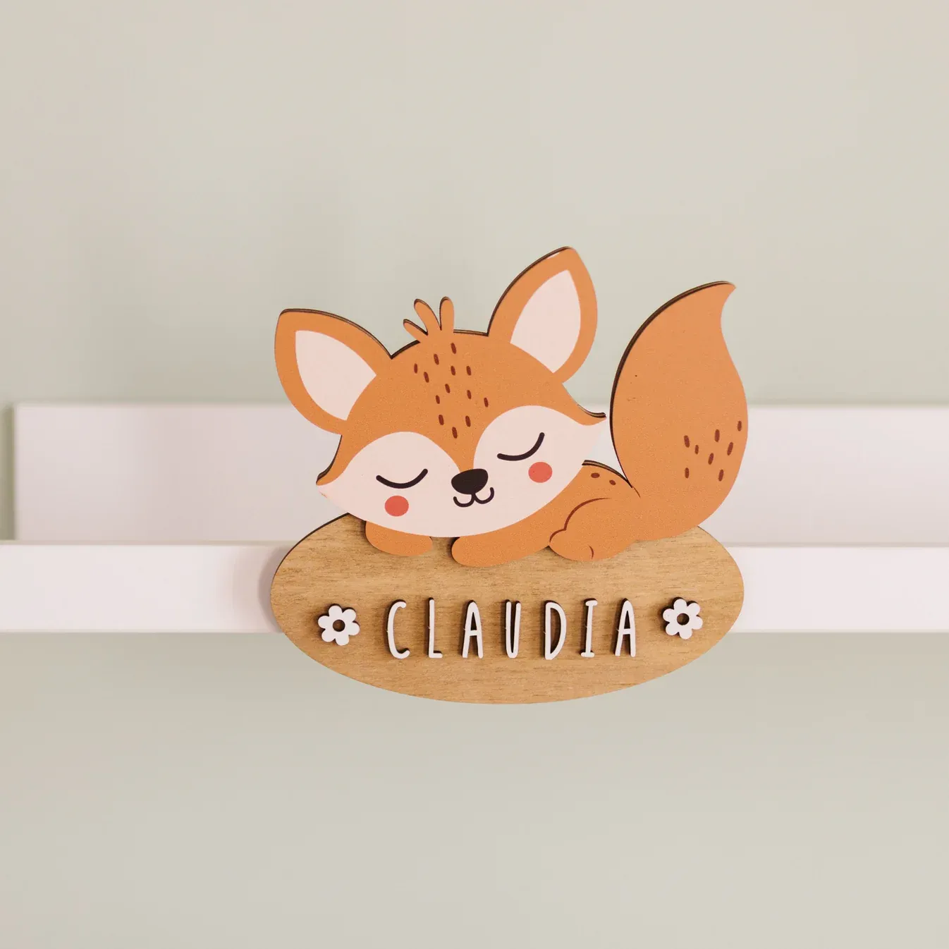 Placa Zorrito con Kit de letras
