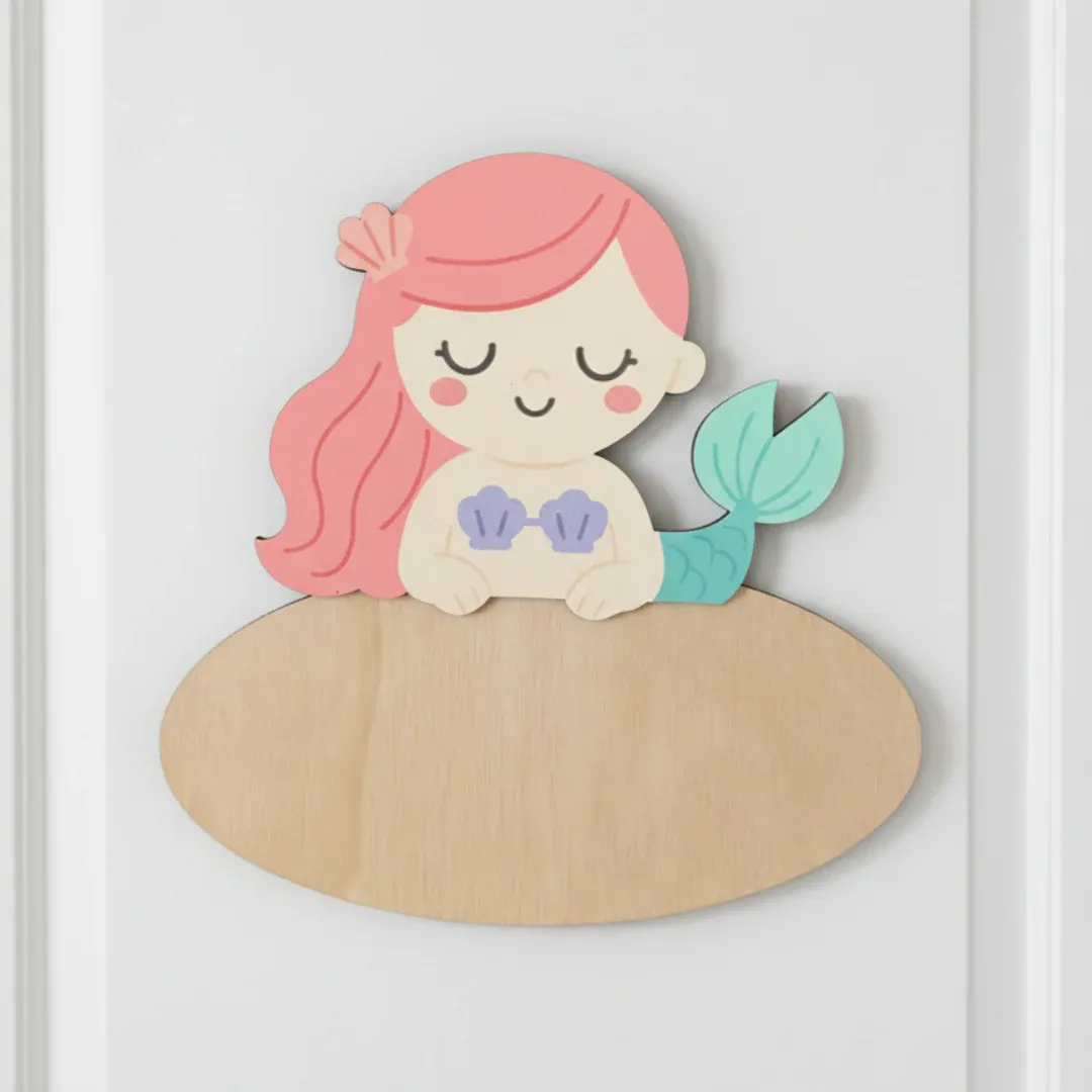 Placa Sirena con Kit de letras