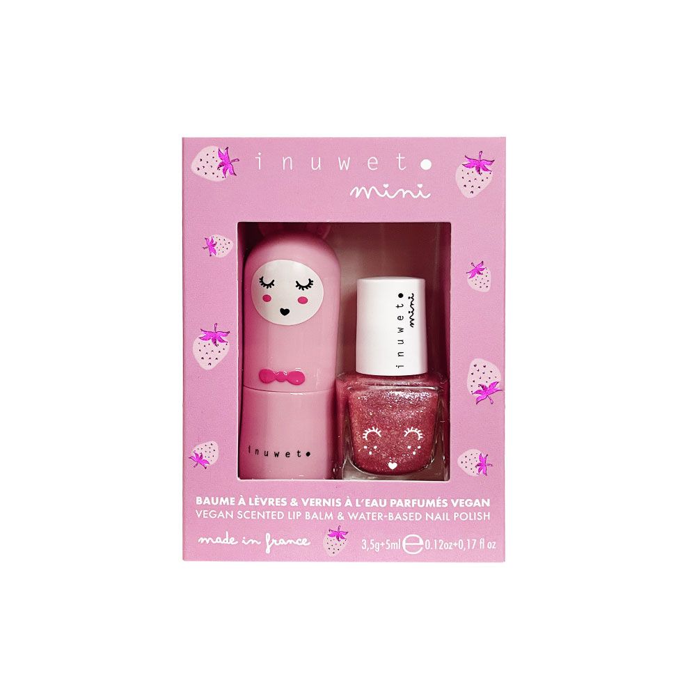 Set de labial + pintauñas al agua - FRESA
